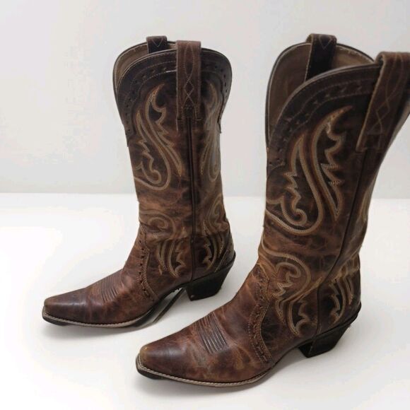 Ariat Shoes - ARIAT WOMEN'S BOOTS 10005908 HERITAGE Western X Toe BROWN LEATHER SIZE 7.5B